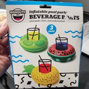BigMouth Inflatable Pool Beverage Boats - Pineapple, Lime & Watermelon (3-Pack)